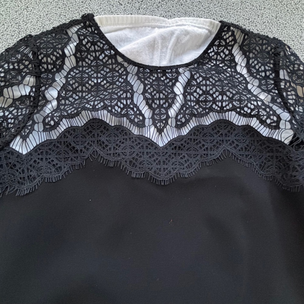 Diane von Furstenberg Dahlia Black Lace Dress Sz 2 Romantic Whimsygoth NWT $425 - Picture 15 of 16